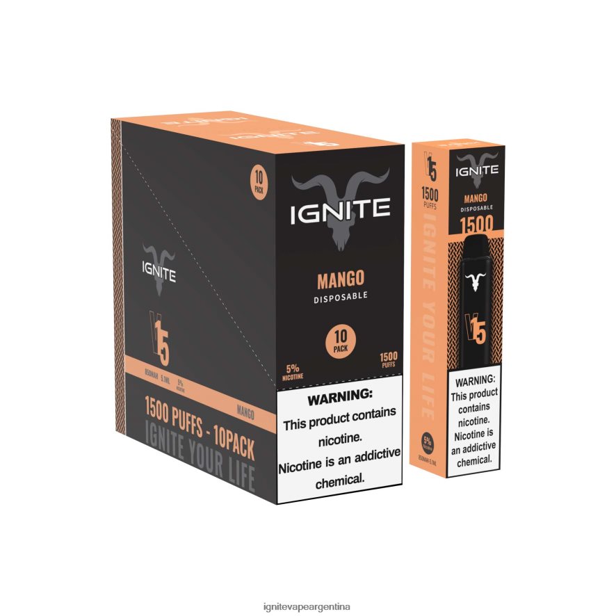 Ignite Vape Argentina - 8NZ28T101 IGNITE V15 paquete de 10 bolígrafos vaporizadores manzana verde melocotón kiwi