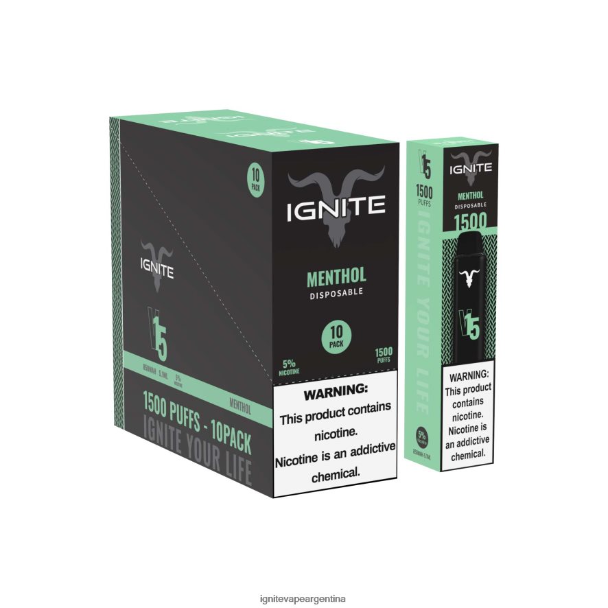 Ignite Vape Argentina - 8NZ28T101 IGNITE V15 paquete de 10 bolígrafos vaporizadores manzana verde melocotón kiwi