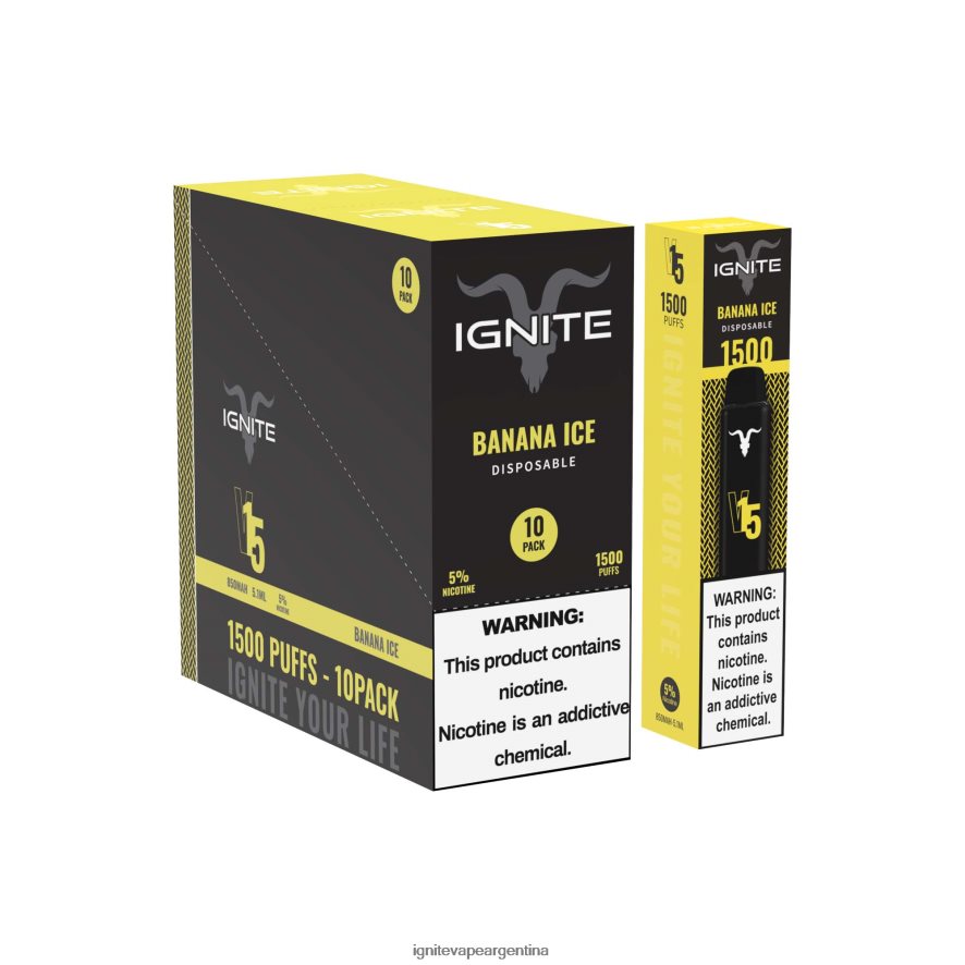 Ignite Vape Argentina - 8NZ28T101 IGNITE V15 paquete de 10 bolígrafos vaporizadores manzana verde melocotón kiwi