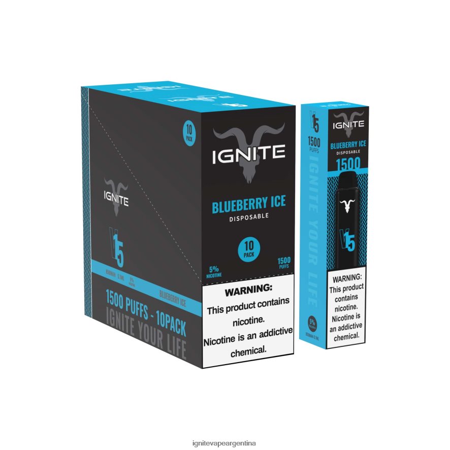 Ignite Vape Argentina - 8NZ28T11 IGNITE V15 paquete de 10 bolígrafos vaporizadores hielo de plátano