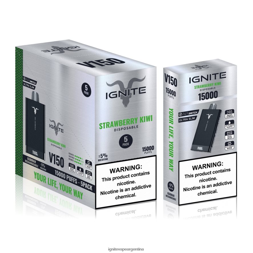 Ignite Vape Argentina - 8NZ28T81 IGNITE V150 paquete de 5 bolígrafos vaporizadores sueño azul