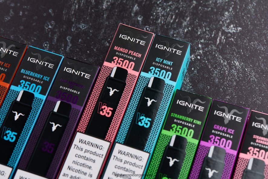 Ignite Comprar - 8NZ28T128 IGNITE V35 paquete de 10 bolígrafos vaporizadores Fresa plátano