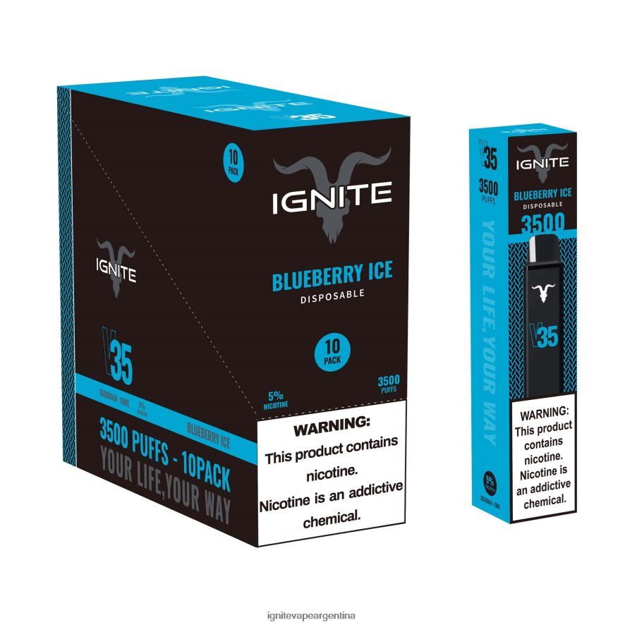 Ignite Pod Sabores Pod - 8NZ28T125 IGNITE V35 paquete de 10 bolígrafos vaporizadores limonada de frambuesa