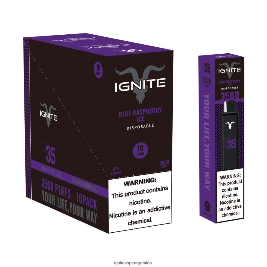 Ignite Pod Sabores Pod - 8NZ28T125 IGNITE V35 paquete de 10 bolígrafos vaporizadores limonada de frambuesa