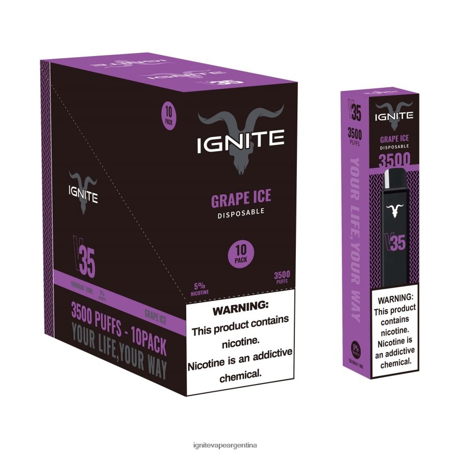 Ignite Pod Sabores Pod - 8NZ28T125 IGNITE V35 paquete de 10 bolígrafos vaporizadores limonada de frambuesa