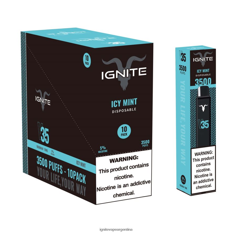 Ignite Sabores - 8NZ28T129 IGNITE V35 paquete de 10 bolígrafos vaporizadores sandía manzana hielo