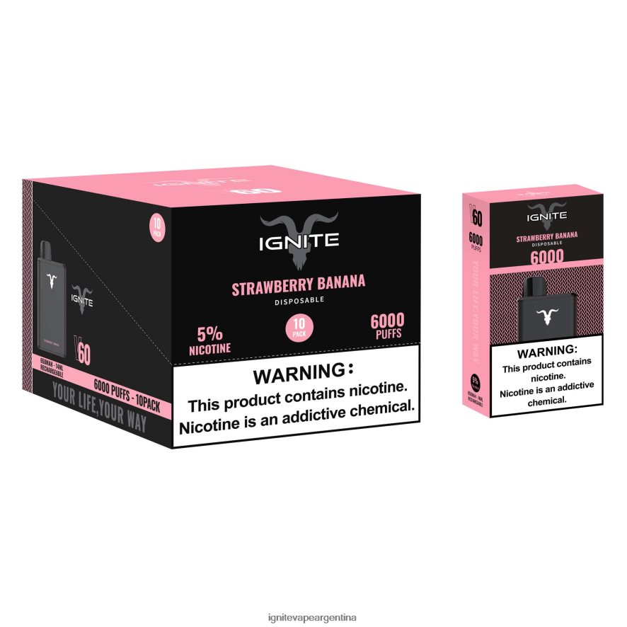Ignite Comprar - 8NZ28T28 IGNITE V60 paquete de 10 bolígrafos vaporizadores sandía manzana hielo
