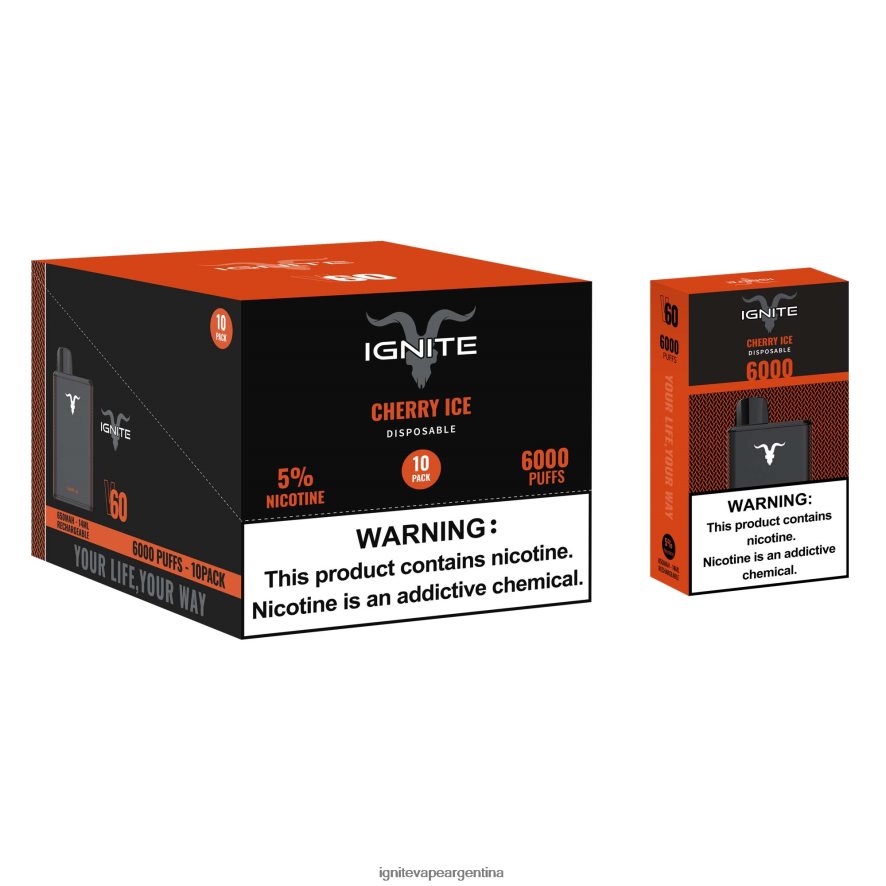 Ignite Comprar - 8NZ28T28 IGNITE V60 paquete de 10 bolígrafos vaporizadores sandía manzana hielo