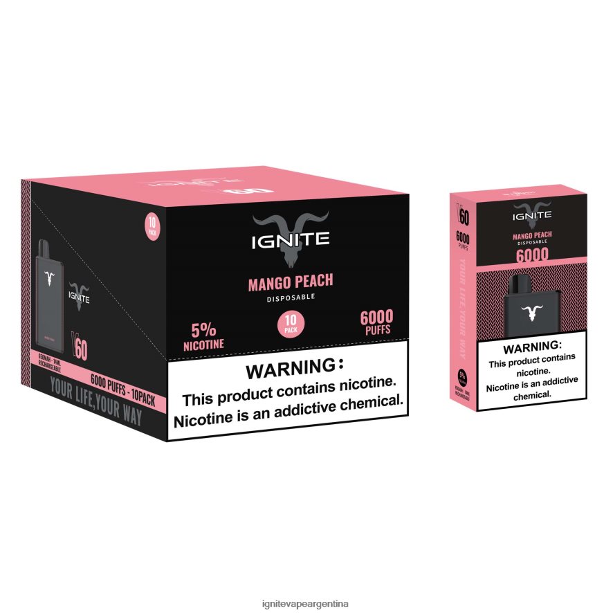 Ignite Vape Buenos Aires - 8NZ28T23 IGNITE V60 paquete de 10 bolígrafos vaporizadores limonada de frambuesa